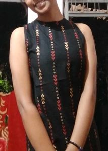 black straight kurta