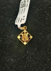 Ganesha Gold Pendant 18 k hallmark