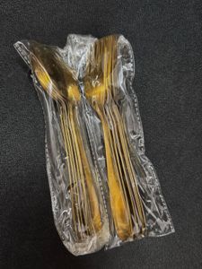 12 Golden Spoon &amp; Fork Set
