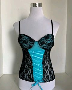 Blue Lace Corset