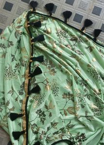 Foil Print Saree