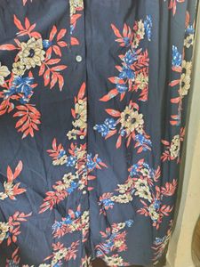 Floral Print Dress, Front Button Shrug Pattern