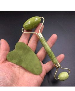 Gua Sha Face Roller |Green Stone For Under Eye