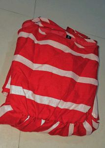 Red &amp; White Striped Sundress
