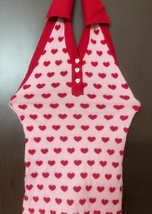 Cute Heart Print Top