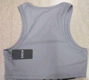 Graphic Print Crop Tank Top