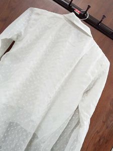 Floral Embroidered White Top