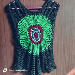 Boho Crochet Knit Top