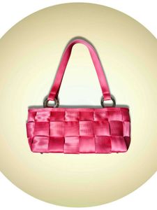 Vintage Pink Woven Bag.