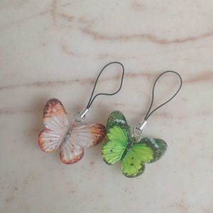 Butterfly Phone Charm Set of 2