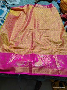 Elegant Pink &amp; Gold Blouse Material