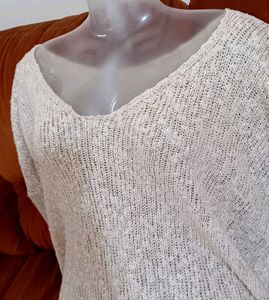Oversized Mesh Sheer Knitted Top