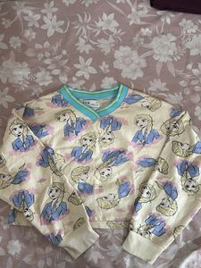 Elsa Print Crop Sweatshirt
