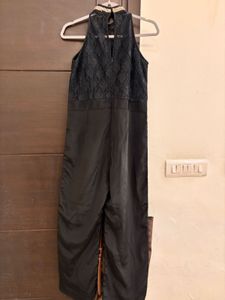 Partywear Black Lace Jumpsuit (padded)