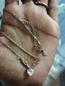 Anushka Sharma Silver Deer Heart Necklace