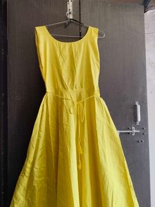 Yellow Fit &amp; Flare Dress