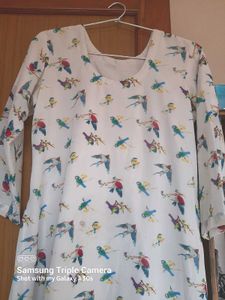 Bird Print Casual Dress
