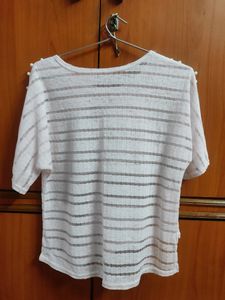 Baby Pink Net Baggy Top