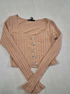 BROWN CROP TOP