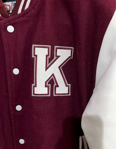 KOREA UNIVERSITY MAROON VARSITY JACKET