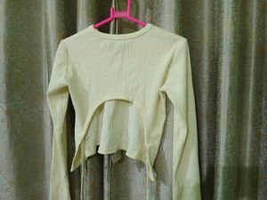 Ribbed Long Sleeve Crop Top