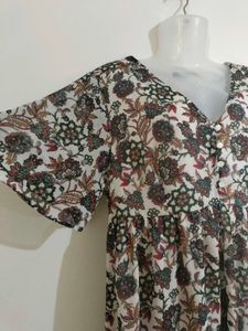 Floral Print Babydoll Dress