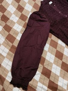 Kazo Smocked Top With Puff Sleeves And Ruffle