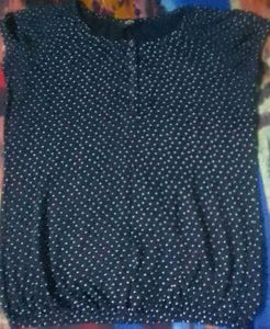Black Printed Tshirt for Women