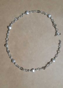 Heart &amp; Crystal Beaded Necklace Earring Set