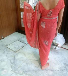 Beautiful  Hand Work Embllished Saree