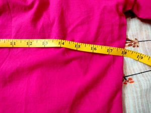 Pink Cropped Button-Down Top