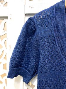 Blue Knit Top C