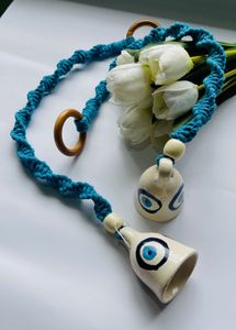 Evil Eye macrame  Hanging Bells