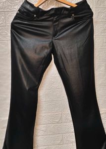 Latex Style Black Trousers For Medium Size Women