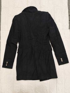 Women Elegant Black Coat - Size S