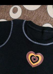 Black T-shirt with Heart