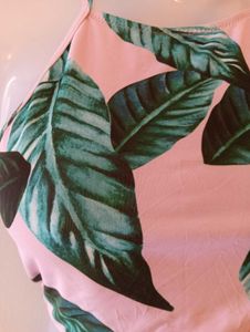 Tropical Palm Print Beach Top