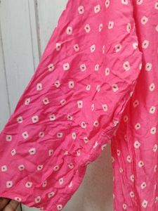 Pink Embroidered Kurta