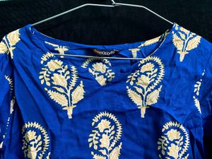 Blue Printed Top