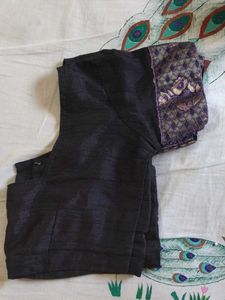 Beautiful Double Shade Saree With Stiched Blouse