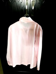 Pink,Ruffled Neck  ,Top