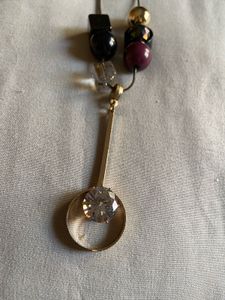 Never Worn Long Necklace With Sparkling Stone