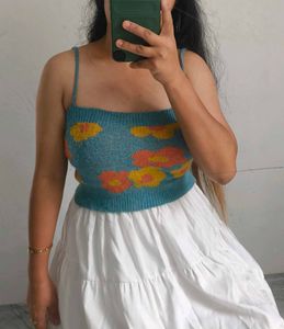 Floral Knit Cami Top
