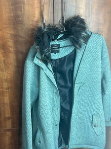 Sea green Colour Coat For Winters