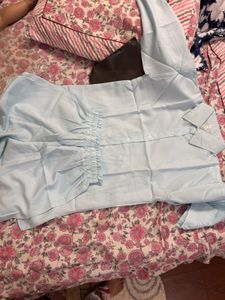 Blue Shirt &amp; Shorts Set