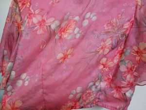 Pink Dress With Folar Pattern