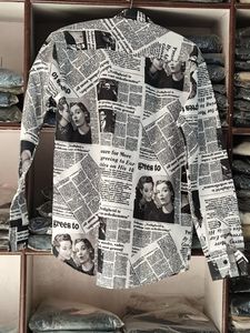Newspaper Print Shirt