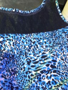 Blue Animal Print Kurti