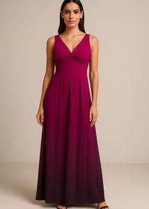 Elegant Magenta Maxi Dress