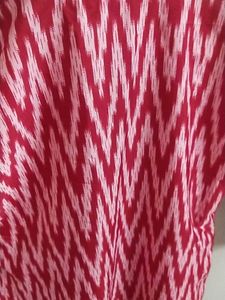 Red Ikat Print Kurti Dress